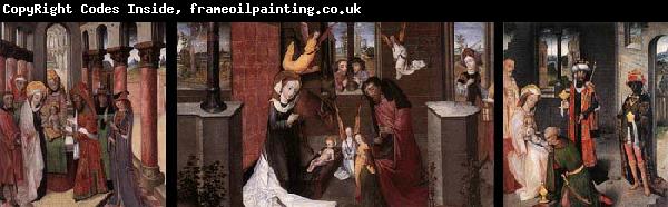 unknow artist Triptych with Scenes from the Life of Christ